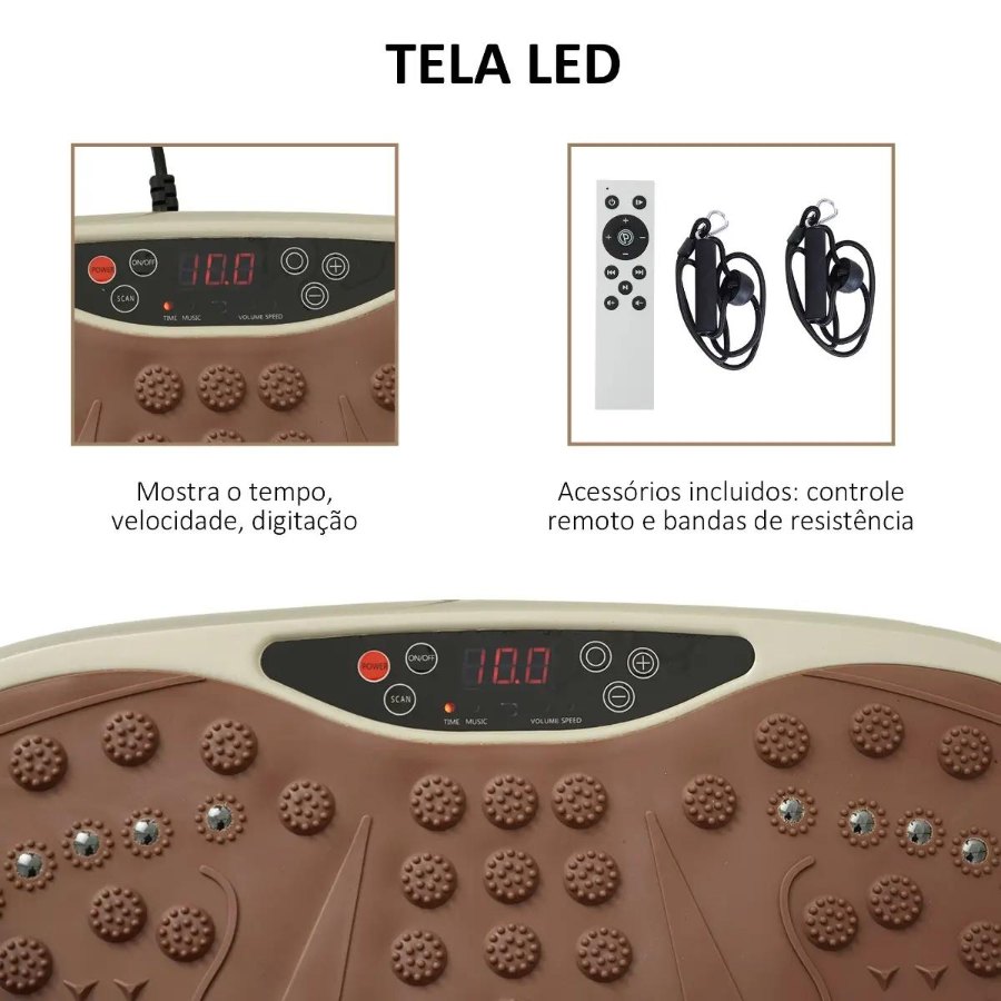 Ecrã LED com tempo e velocidade e comando à distância